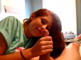 Hot Redhead Sucks Cum From Dick